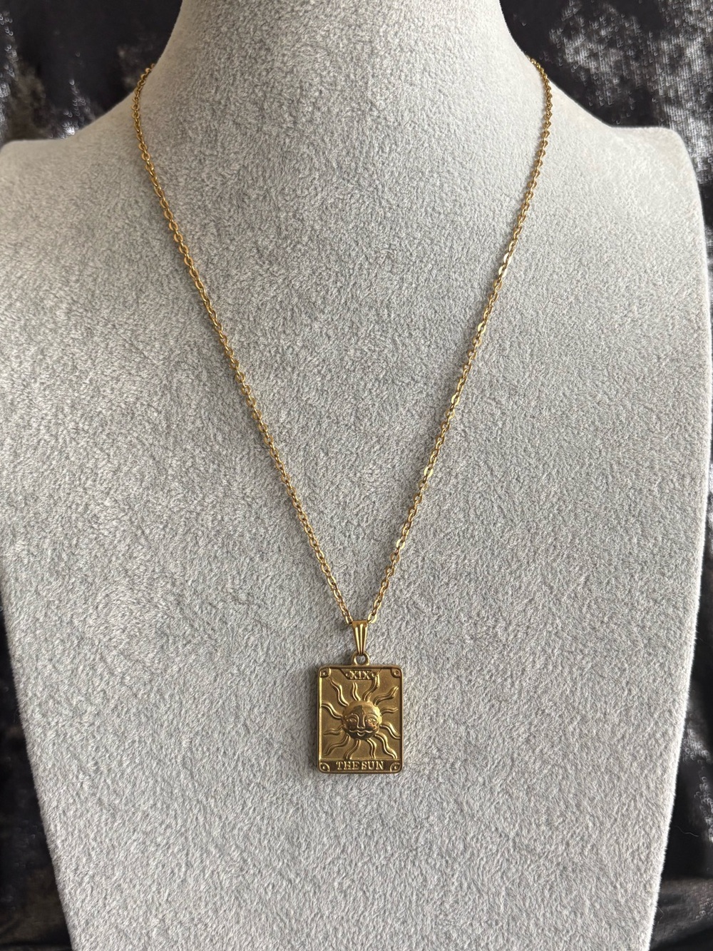 The Sun Gold-Tone Tarot Pendant Necklace - Picture 2 of 3